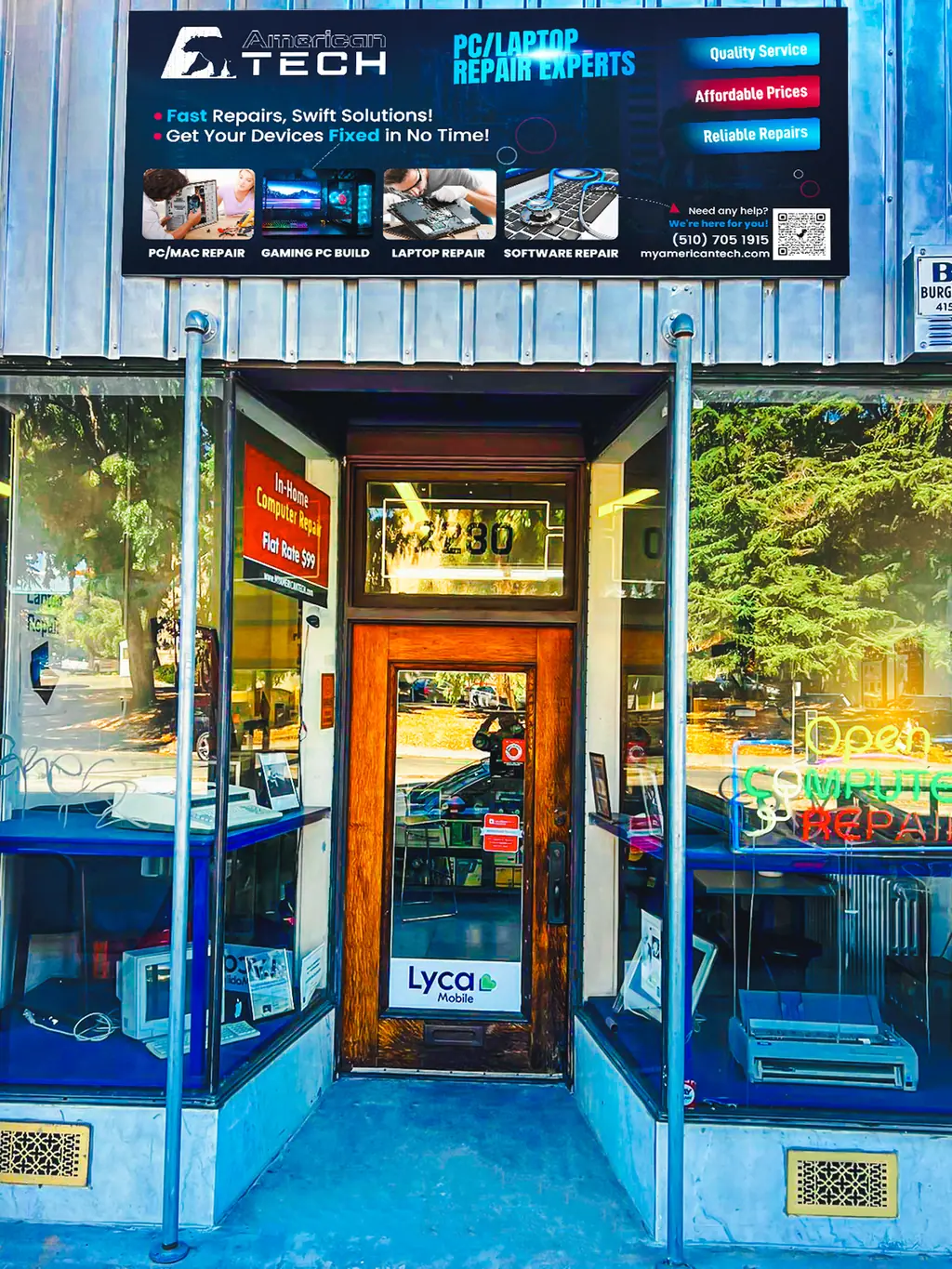 American Tech storefront at 2280 Fulton Street, Berkeley CA