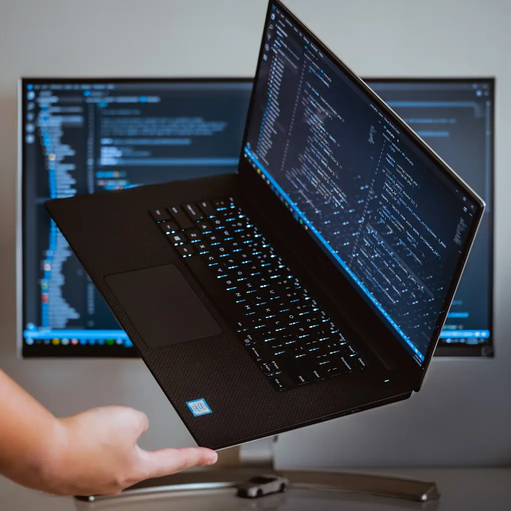 Website development on a laptop