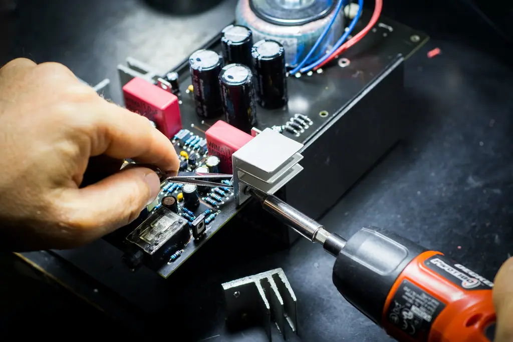 Soldering a power supply board